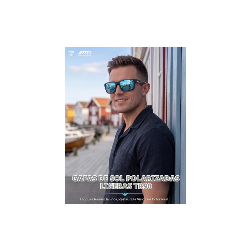 ATTCL Gafas de sol para hombre, polarizadas, deportivas, gafas de