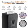 Bonsaii 12-Sheet Cross Cut Shredder, P-4 High Security Shredding, 5.5
