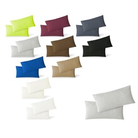 Exklusiv-heimtextil Jersey cushion cover, economy set of 2, with zippers, high quality, 40 x 80 cm