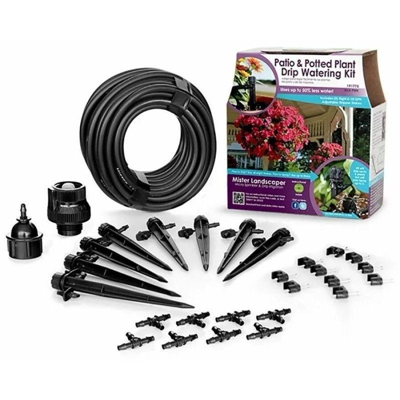 Mister Landscaper Patio and Potted Plant Easy Watering Kit MLK-PWK