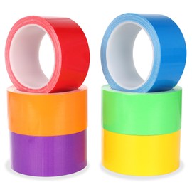 Kwtpsg 6 Pack Rainbow Colored Duct Tape 15 Yards x 2 Inch Heavy Duty Waterproof Duct Tape 6 Bright Duct Tape Colors Multipack for Arts、School Supplies