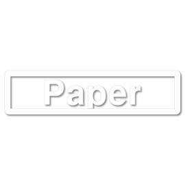 nc-smile Trash Can Sorting Sticker English Letters Square Gothic Paper Paper Bite Recycled (White)
