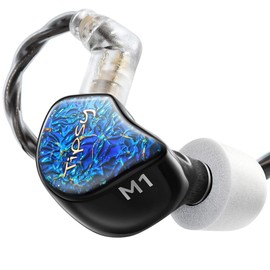 Tipsy M1 in Ear Monitor, World's First Bamboo Fiber Diaphragm, 36dB PNC, Skin-Friendly Resin Faceplate, Secure Fit, Single DD, Detachable 0.78mm 2-Pin Cable(No Mic, Blue)