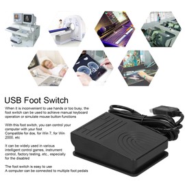 Interruptor De Pie USB, Control De Pedal úNico Pedal De AccióN De Control RatóN De Teclado De Juego PortáTil Computadora Ampliamente En Varios Juegos De Control Inteligente Control De Instrumentos
