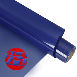 HTVVETUR 3D Puff HTV Vinyl Rolls Puffy Heat Transfer Vinyl - 12" x 9ft HTV Vinyl for Shirts, Iron on Vinyl for Cameo - Easy to Cut & Weed for Heat Vinyl Design (3D Puff Blue)