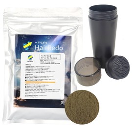 Hair Redo Hair Growth Powder, Large 3.5 - 4.1 oz (100 - 105 g), Refill, Thin Hair, Scalp, Hairline, Hair Foundation, Natural Plants, Unisex (Hair Redo + Refill Container, Medium Brown)