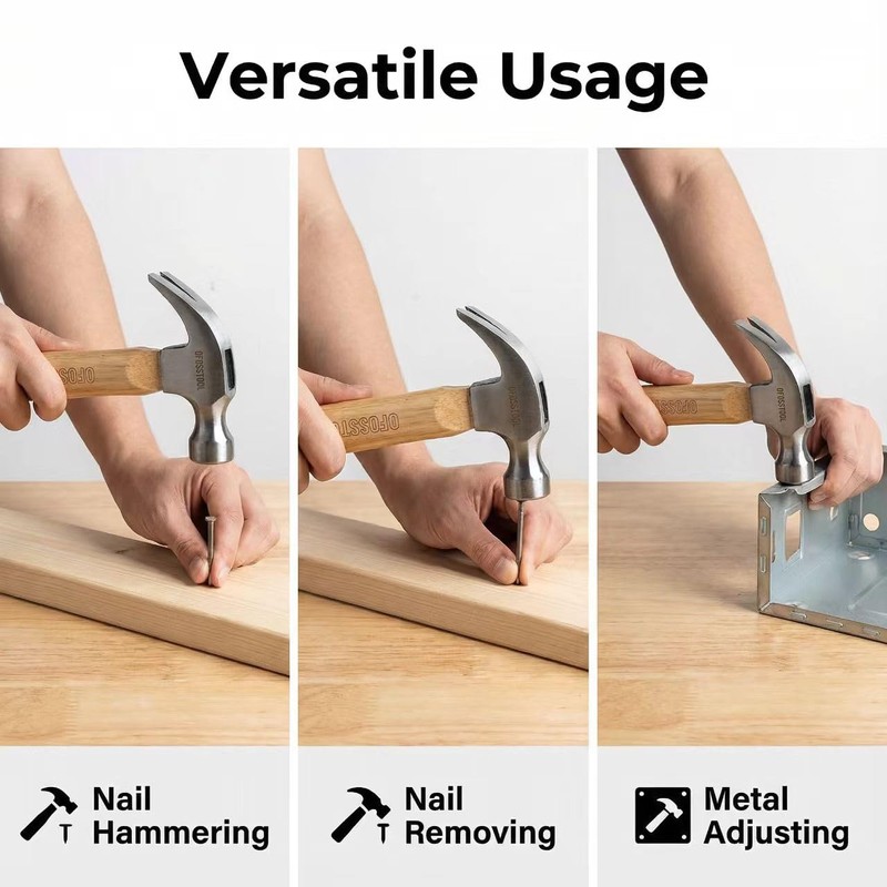 Claw Hammer Small Mallet Hammer with Wood Handle and Alloy