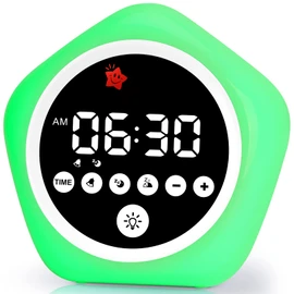 Kids Alarm Clock, Ok to Wake Clock with Green Light Red Light, Toddler Sleep Training Clock for Children