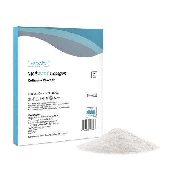 MedVance TM Collagen - Collagen Powder for Wounds, 1g per Pack (5 Pack)