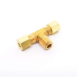 FASPARTS Compression Fitting to Male NPT Branch Tee 3/16 Tube OD x 1/8 NPT Male MPT MIP