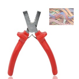 Wire Stripper, Mini Crimper PZ0.25-2.5mm Cable Pliers Wire Splicer Cable Stripper Multi Function Cable Stripper Wire Cutter Stripping Tool for Electric Cable Stripping Cutting and Crimping Red