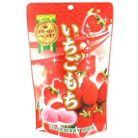 Seiki Japanese Mochi, Premium Traditional Rice Cakes, Wagashi Food Candy Sweets (Strawberry)
