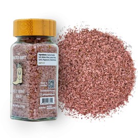 The Salted Roots - Red Wine Salt - Bold & Smoky Seasoning - Infused with Red Wine, Peppercorn, Garlic & Lemon - Perfect for Grilled Meats & Gourmet Dishes - 4oz