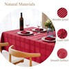 Mebakuk Jacquard Plaid Table Cloth Rectangle Modern Tablecloth Waterproof Anti-Shrink