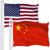 G128 Combo Pack: American USA Flag 3x5 Ft & China