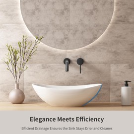 Oval Vessel Sinks for Bathrooms - OCEALAGOON 18″x12″ Bathroom Vessel Sinks White Porcelain Ceramic Countertop Sink Modern Sink Bowls for Bathroom Vanity