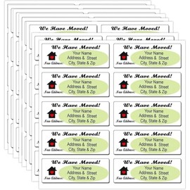 We Have Moved New Address Label, Ornament Return Address Stickers, Holiday Address Stickers (200 Pcs)