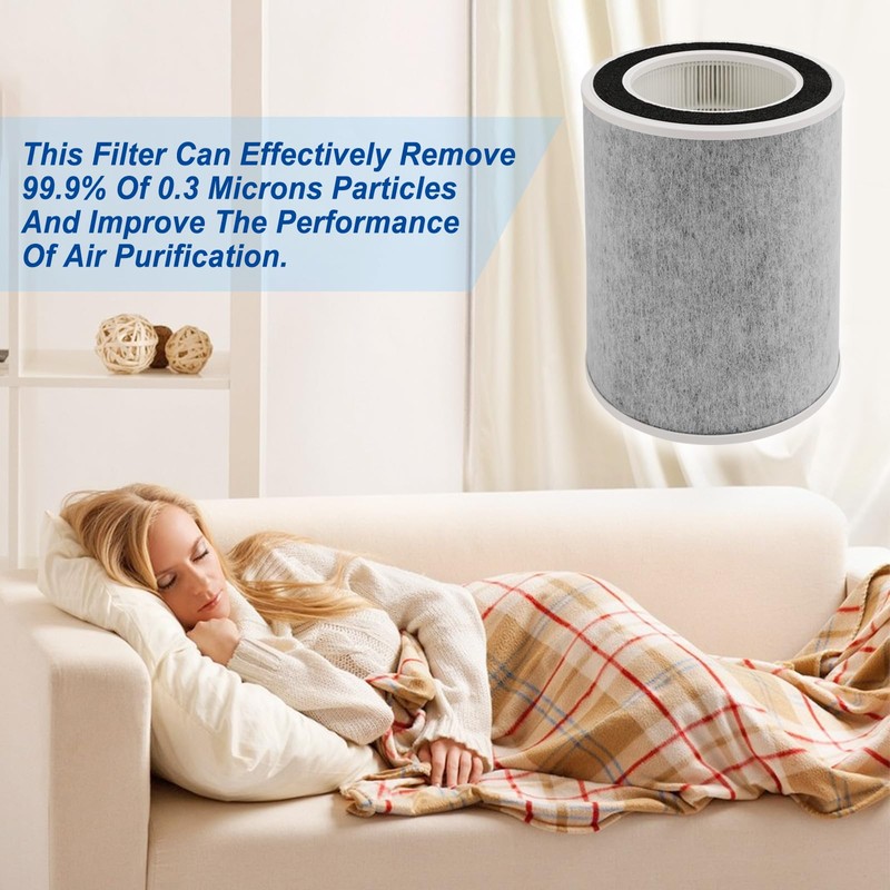 HP202 True HEPA Replacement Filter Compatible with Shark Air Puri-fier