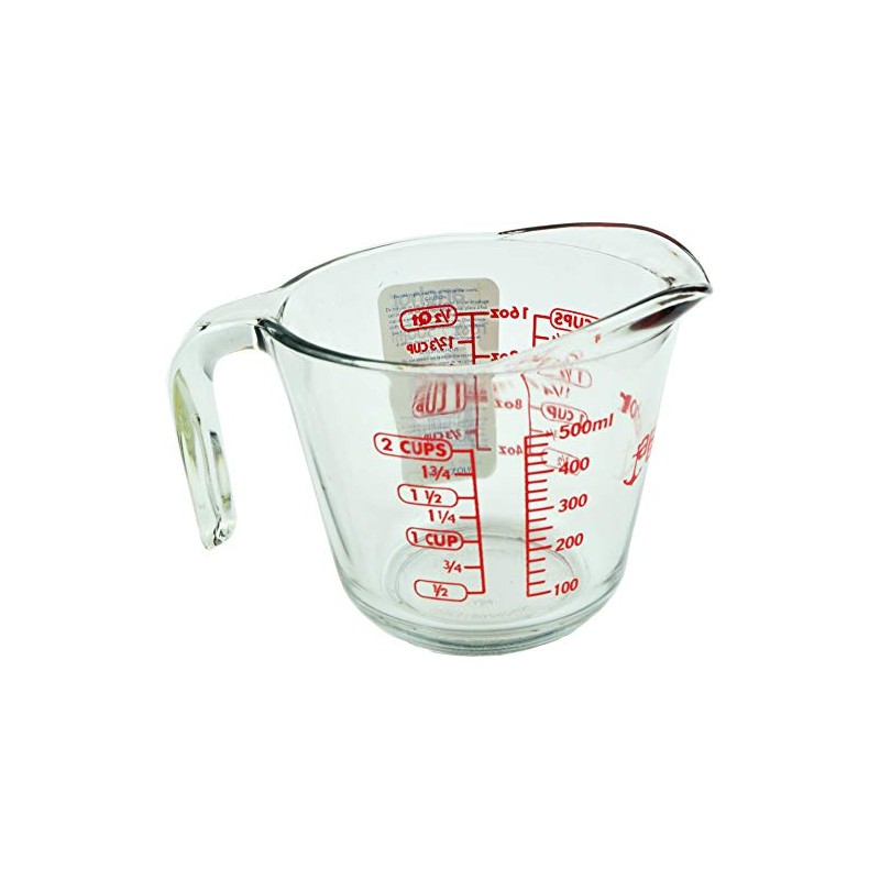 Anchor Hocking 2 Cup (16 Ounce) Glass Measuring Cup, clear