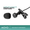 Movo LV-6 Pro Grade Omnidirectional XLR Lavalier Condenser Microphone, with