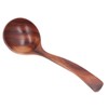 Lwuey Wooden Ladle Spoon, Long Handle Wood Teak Soup Deep