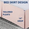 Cathay Home Double Brushed Microfiber Pleated Easy Fit Bed Skirt,