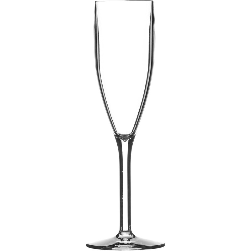 SECO 190ml Reusable Polycarbonate Champagne Flute/Glass, Pack of 6, Easy