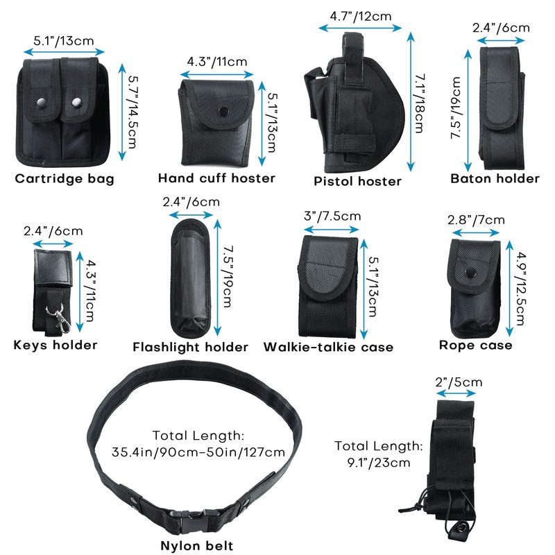 AMGSH 10 in 1 Duty Belt Law Enforcement Modular Equipment