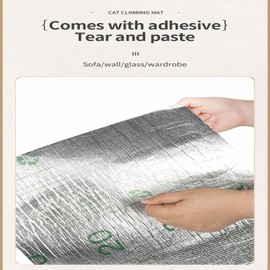 Trimmable Cat Scratcher Mat, 23.6" x 11.8" Self-Adhesive Climbing Cat Scratcher Wall Pad Carpet Flexible Replacement for Cat Tree, Scratching Post, Furniture Couch Protector (Navy Blue, 5 Packs)