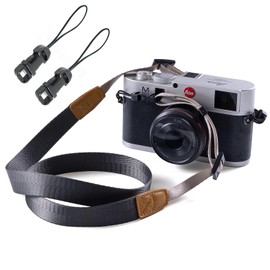 wieehtes Kameragurt Vintage Kamera Schultergurt HalsTragegurt mit Schnellverschluss-Schnallen für Kompakte Digitalkamera,Spiegellose Kamera,Kleine DSLR-Kamera.(Dunkelgrau)