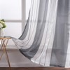 MIULEE Short Voile Curtains, Pinstripe Curtains with Eyelets, Tab-Top Curtains,