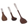 3 Piece Set Wood Utensils Set Wenge Long Handle Spatula