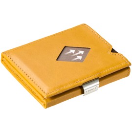 EXENTRI Leather Trifold Wallet - RFID Blocking w/Stainless Steel Locking Clip, Sunflower, One Size, Trifold Wallet
