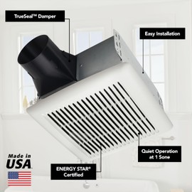 Broan-NuTone Bathroom Exhaust Fan, Easy Install, Powerful 110 CFM, Quiet 1.0 Sones, Energy Star