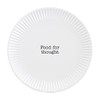 Mud Pie Circa Melamine Salad Plate, White, Thought, 7.5" dia