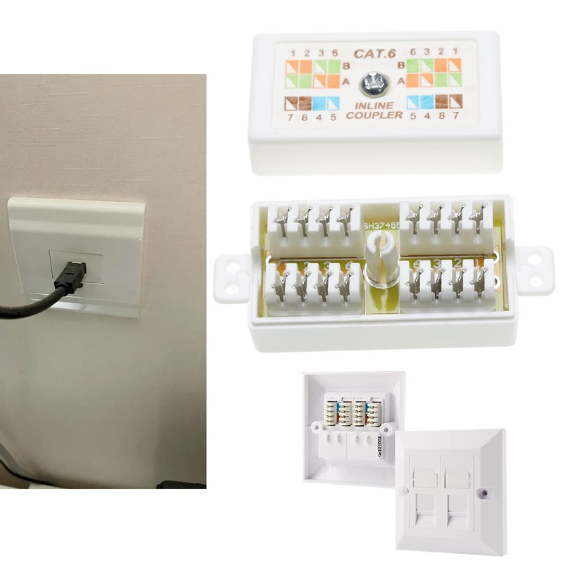 SING F LTD 2PCS RJ45 Cat 6 Gigabit Inline Punchdown