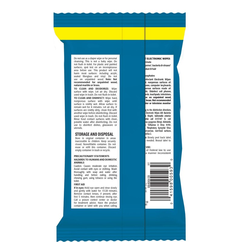 Weiman Disinfecting Electronic Wipes - Safely Clean Your Screen, Laptop,