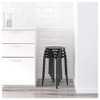 Ikea Marius Steel, Epoxy Powder Coating Stool (Black), Set of