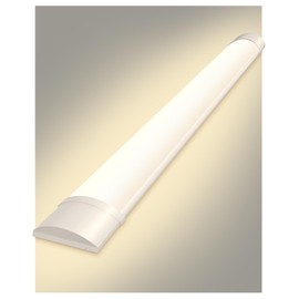 Sararoom 2ft LED Shop Fixture, 20W Tube, 2400lm, 4000K Neutral White, 60cm 23.6inch Garage Closet Ceiling Light for Office Home Basement, No Plug, No Ground Wire