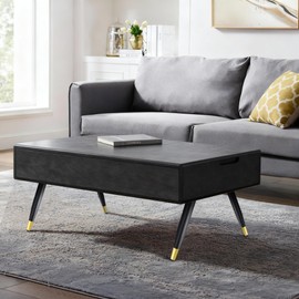 Verida Furniture Legs 12 Inch, Set of 4, Metal Table Legs Replacement for Sofas, Dressers, TV Stands, Chairs, Nightstands and Furniture, Mid-Century Style, Matte Black and Gold