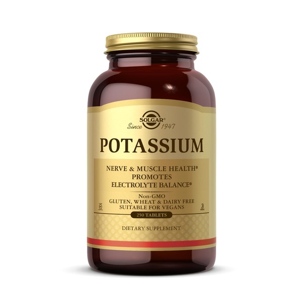 Solgar Potassium - 250 Tablets - Nerve & Muscle Health,