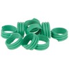 Kerbl Hobbyfarming Spiral Rings 12 mm Green Plastic Pack of