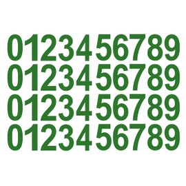 0-9 Green Number Vinyl Decals (4 of Each Number) - Choose Size from 1/2" to 12" (V746) (3")