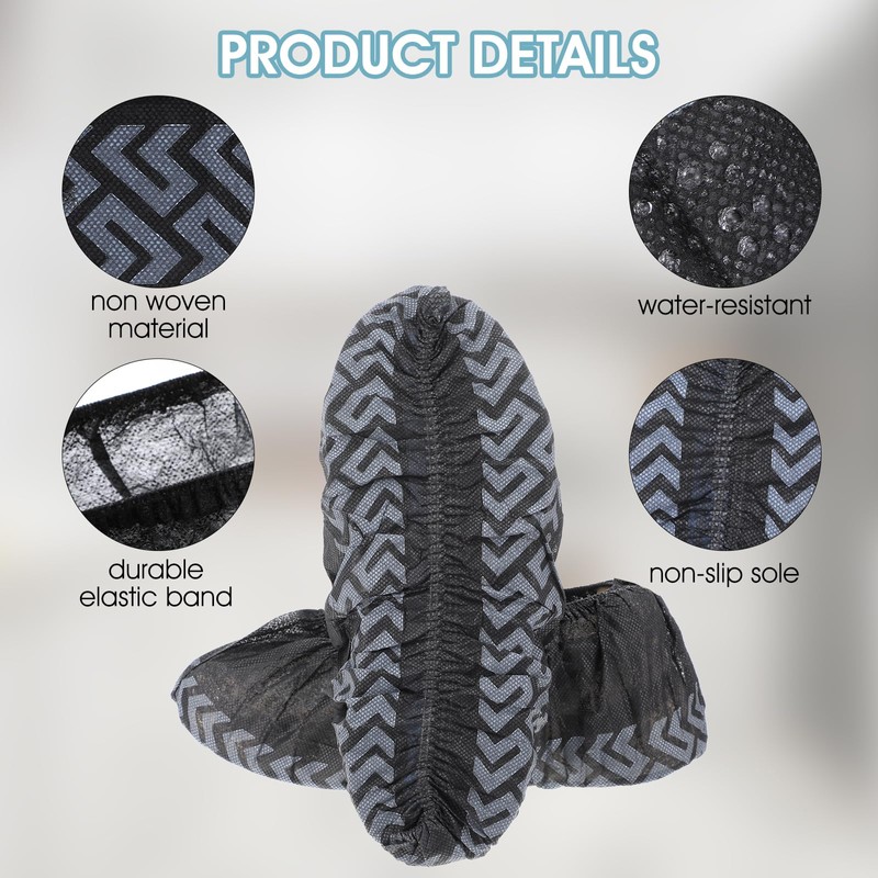 300 Pack Disposable Shoe Covers for Indoors, One Size Fits