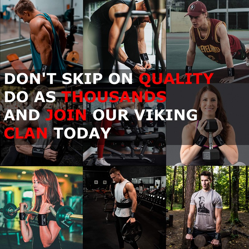 Vikingstrength Wrist Wraps Wrist Support Wristband for Weight Training with