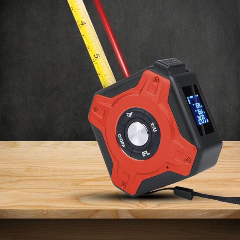 Digital Laser Tape Measure Aluminum Alloy Rechargeable 131FT Laser Measuring