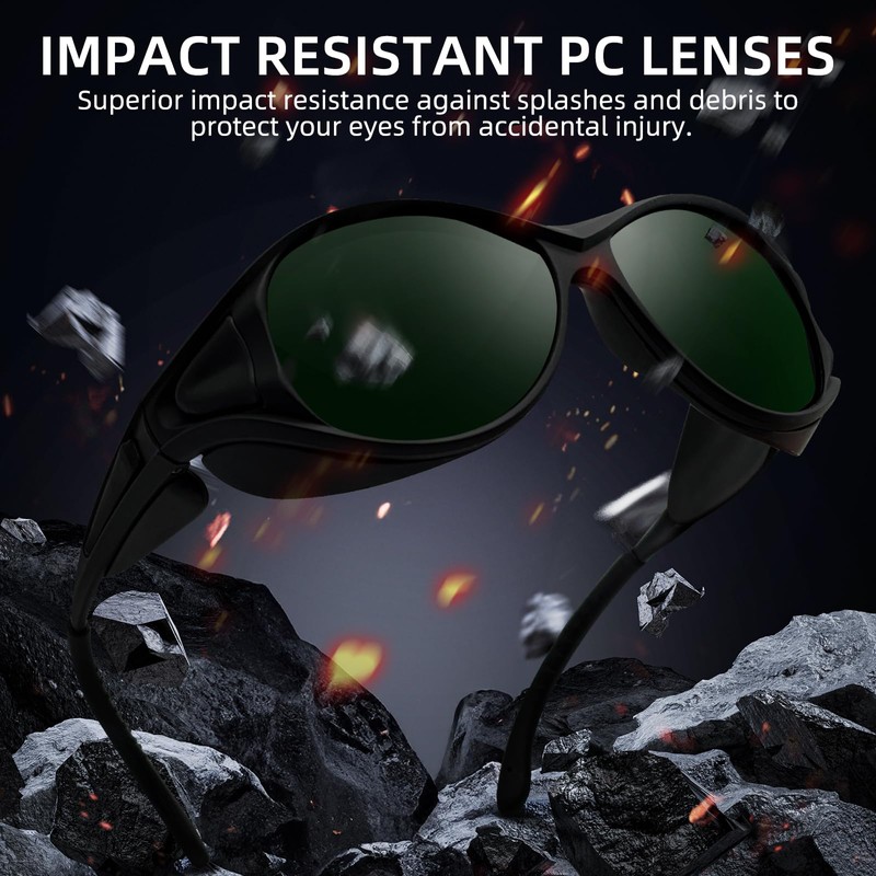 LADYPONYCSC Shade 6 Fixed Shade Welding Glasses - Wrap Around