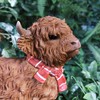 Vivid Arts - Highland Cow - Standing Ornament with Red