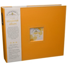 Doodlebug Design Storybook for Scrapbooking Album, 12 by 12-Inch, Tangerine