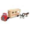 Melissa & Doug Horse Carrier Wooden Vehicle Play Set with
